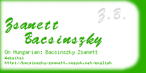 zsanett bacsinszky business card